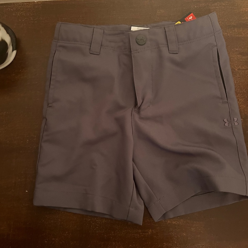 New with tags, gray “golf” style shorts